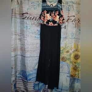 White Birch Black and Floral Jumpsuit